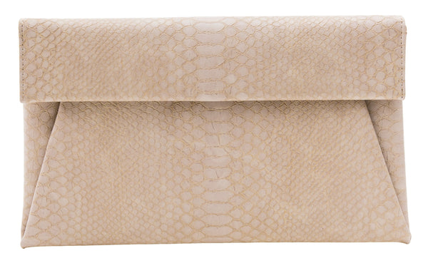 taupe clutch purse