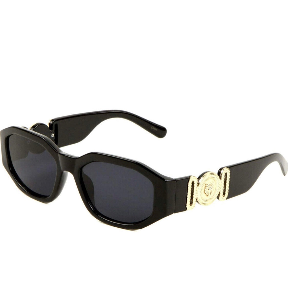 Gold Tiger Medallion Oval Sunglasses – LOVESICK the label