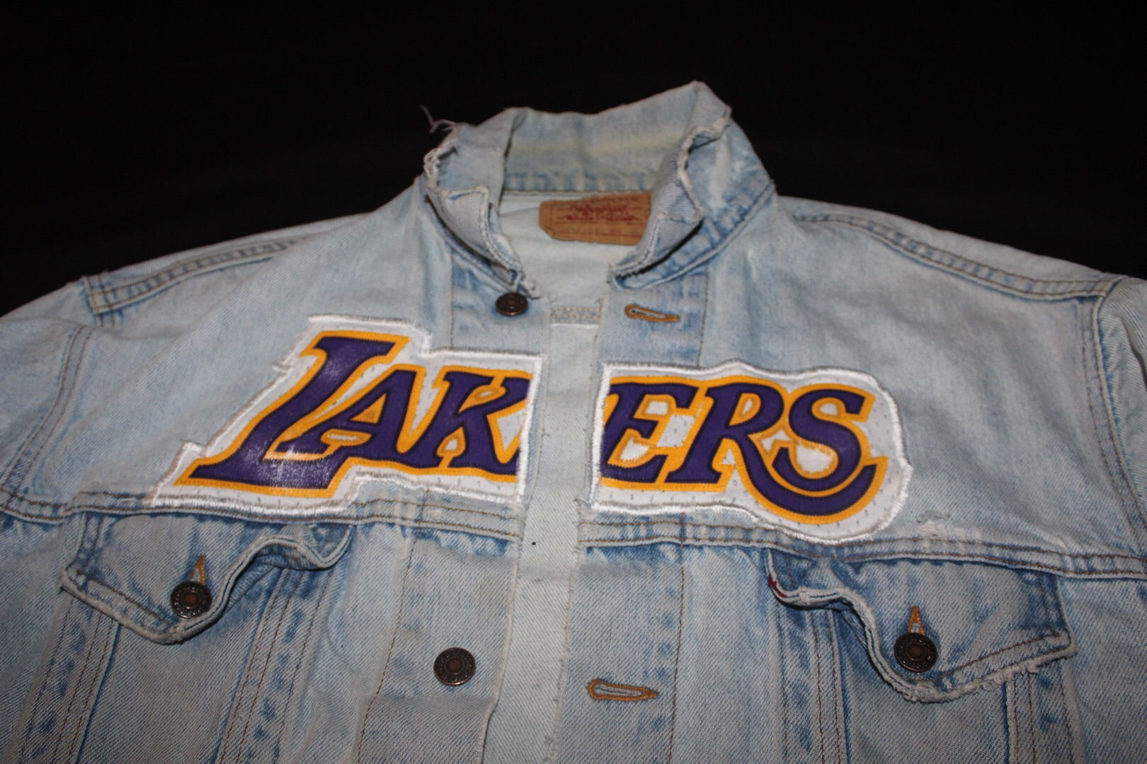 lakers denim jacket