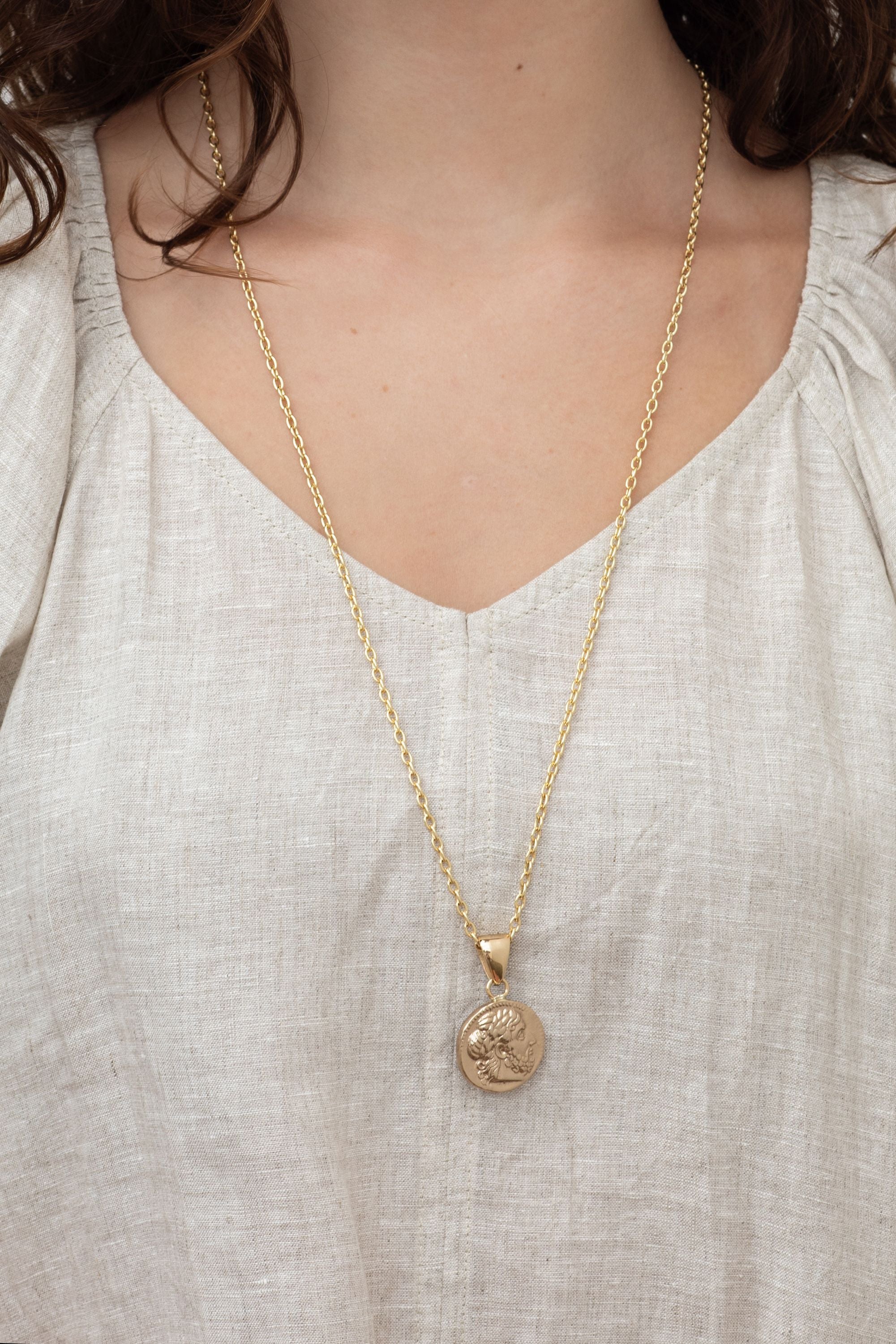 Santorini Coin Charm