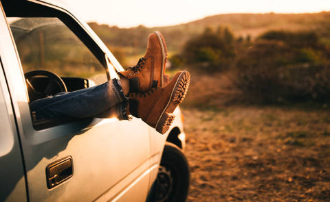 Yes, technically someone is still wearing these boots, and we want them to be foot-free in order to properly air out, but just use your imagination, alrighty?