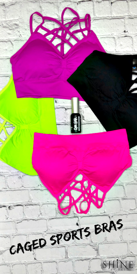 Can't Be Caged! Neon Purple Sports Bra - SHiNE by PKE