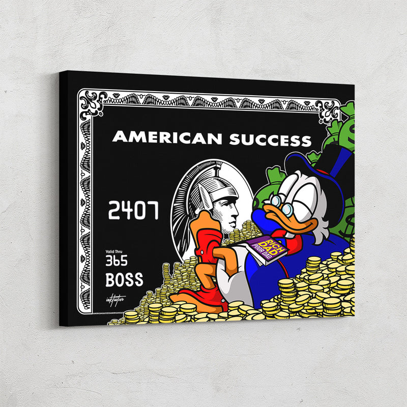 American Success Scrooge McDuck - Canvas Art | Inktuitive