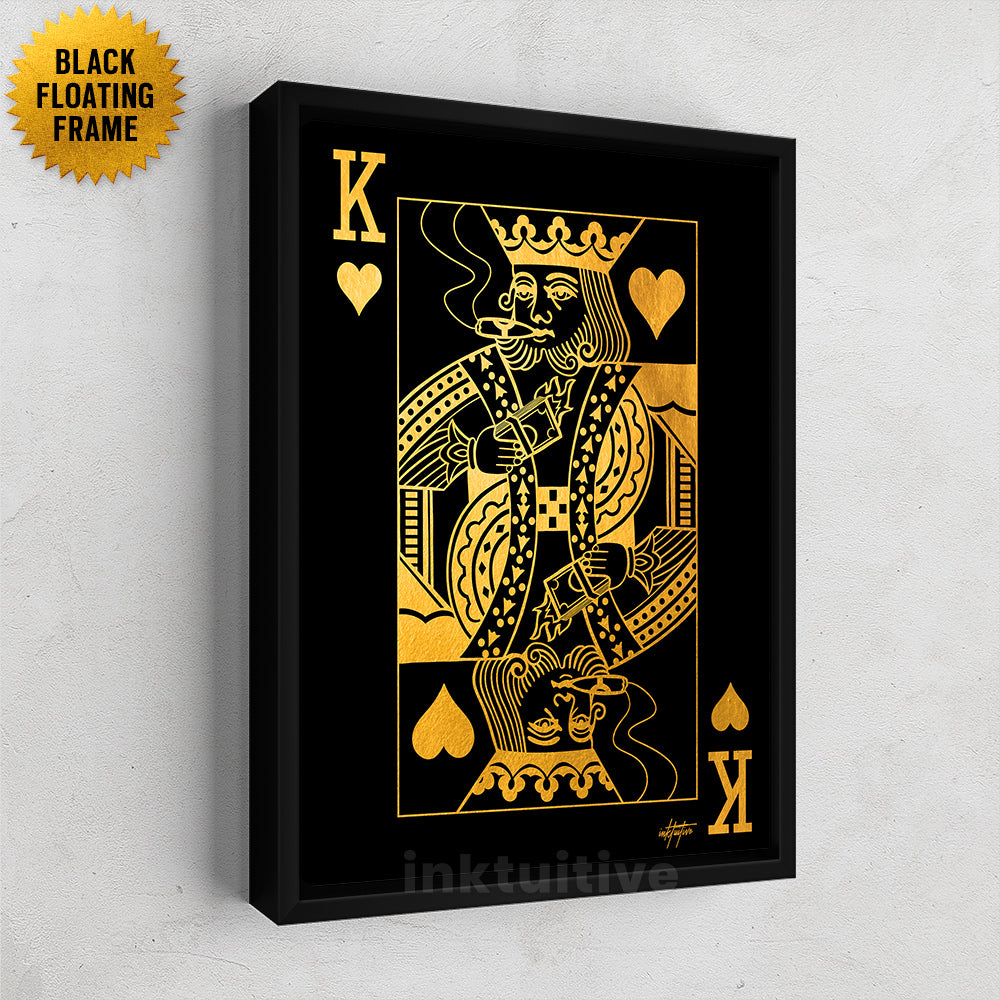 King Of Hearts Wall Art Inktuitive
