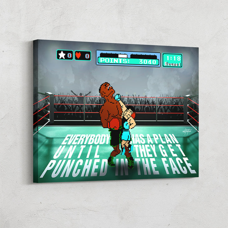 Mike Tysons Punch Out Video Game Canvas Art Inktuitive