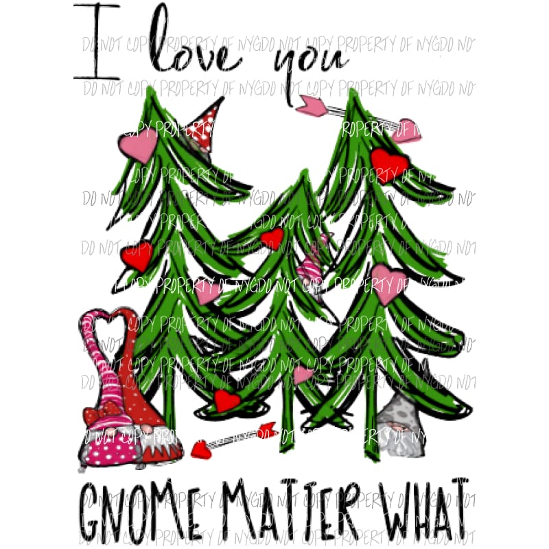 Download Gnome valentine tree saying Sublimation transfers - NY ...