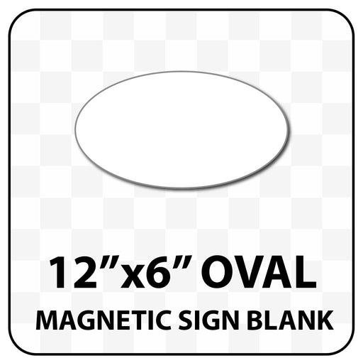 Oval Magnetic Sign Blank - 48x22 - Solid and reflective colors