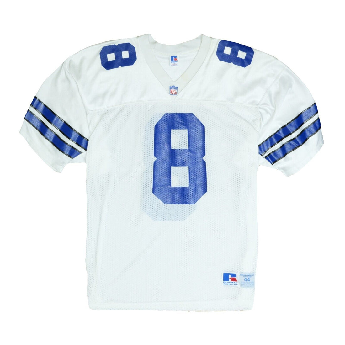 Vintage 90s Dallas Cowboys NFL Troy Aikman #8 Champion Jersey Size 44 Blue