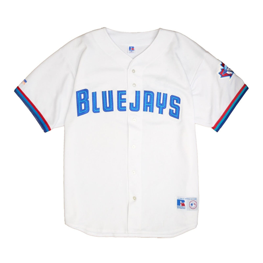 Vintage Toronto Blue Jays Ravens Athletic White Baseball Jersey Size LARGE  Knit