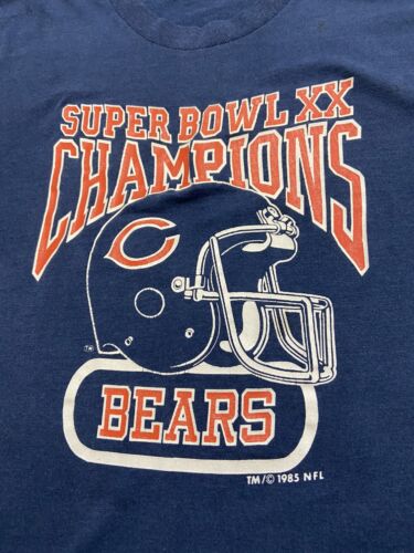 80s Vintage Chicago Bears Super Bowl XX Champions T Shirt / 