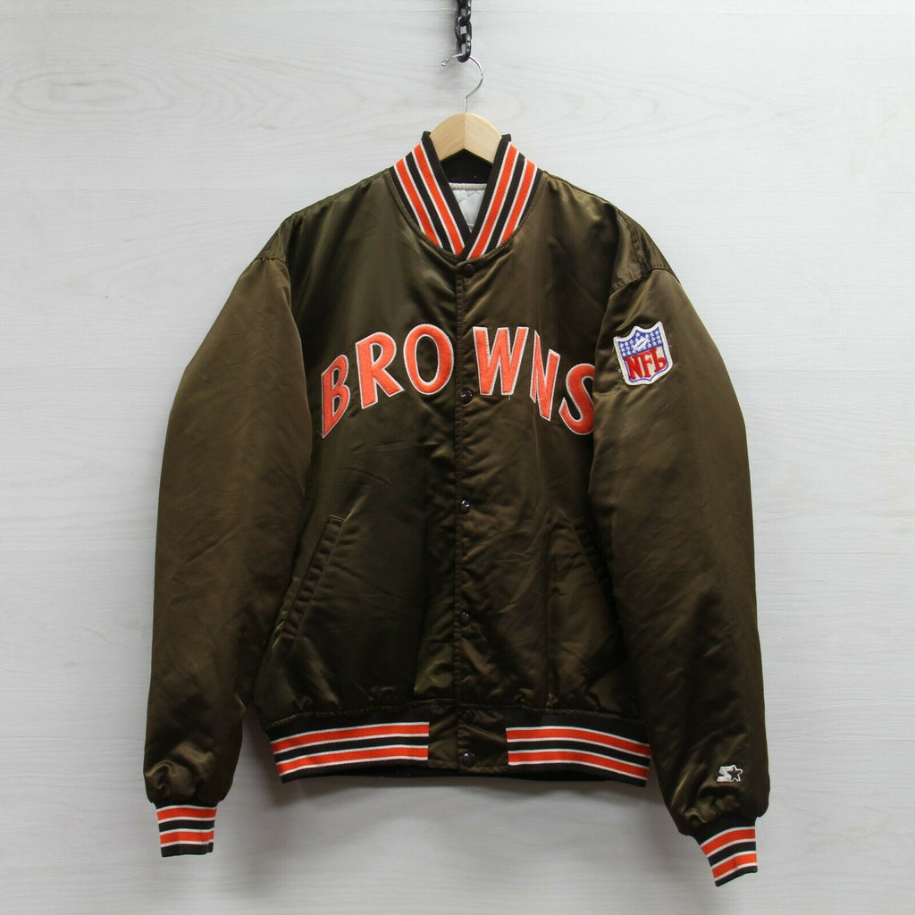 Cleveland Browns Vintage Starter Jacket L Rare Satin NFL 90s 