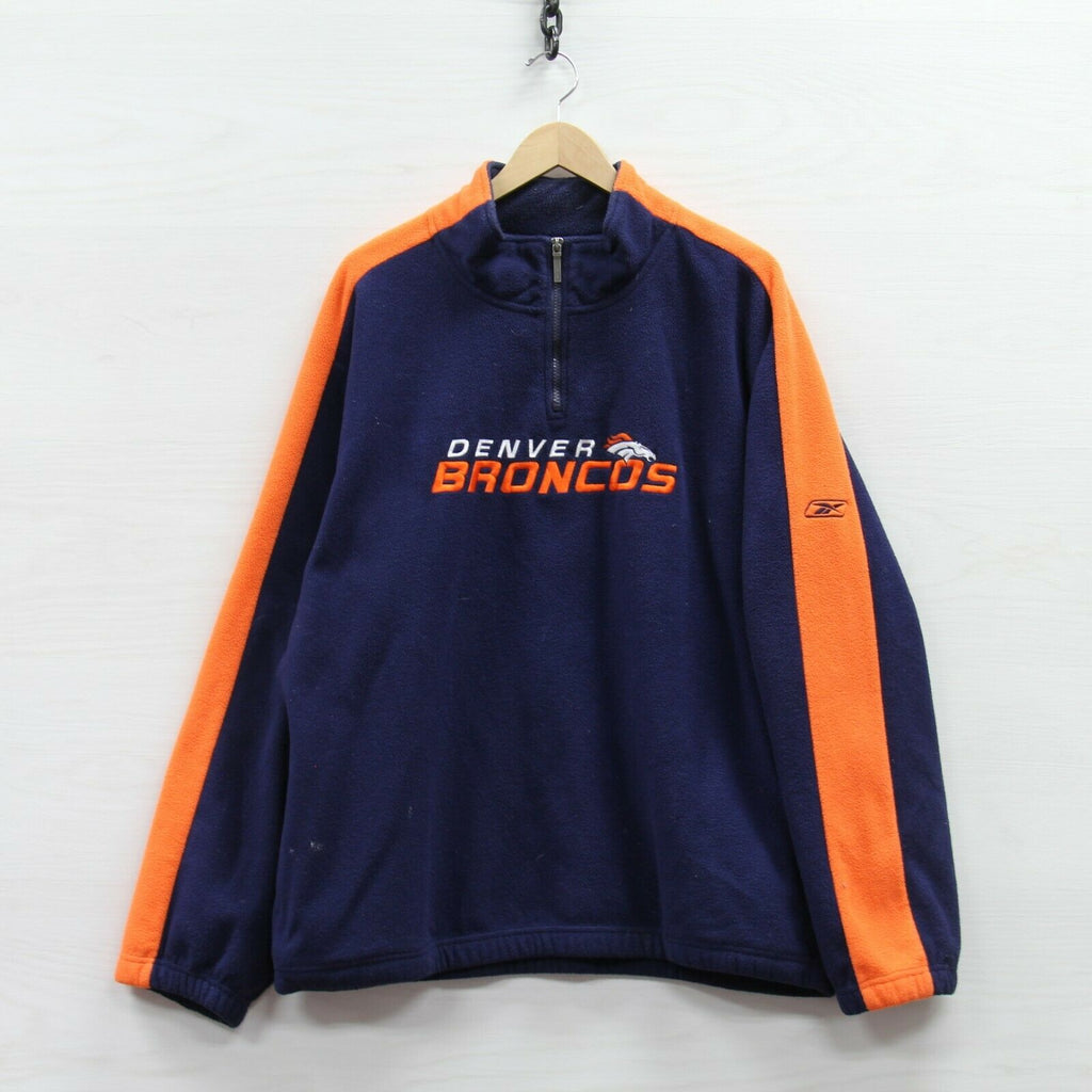 broncos half zip sweatshirt