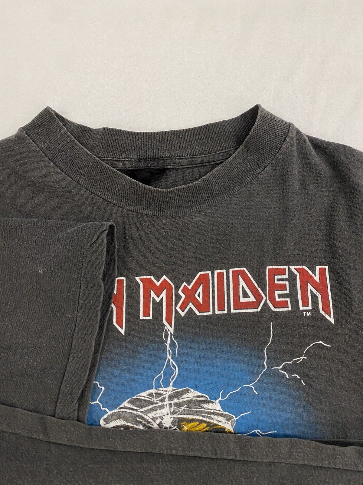 Vintage Iron Maiden World Slavery Tour T-Shirt Medium 1984 1985 80s Band Tee