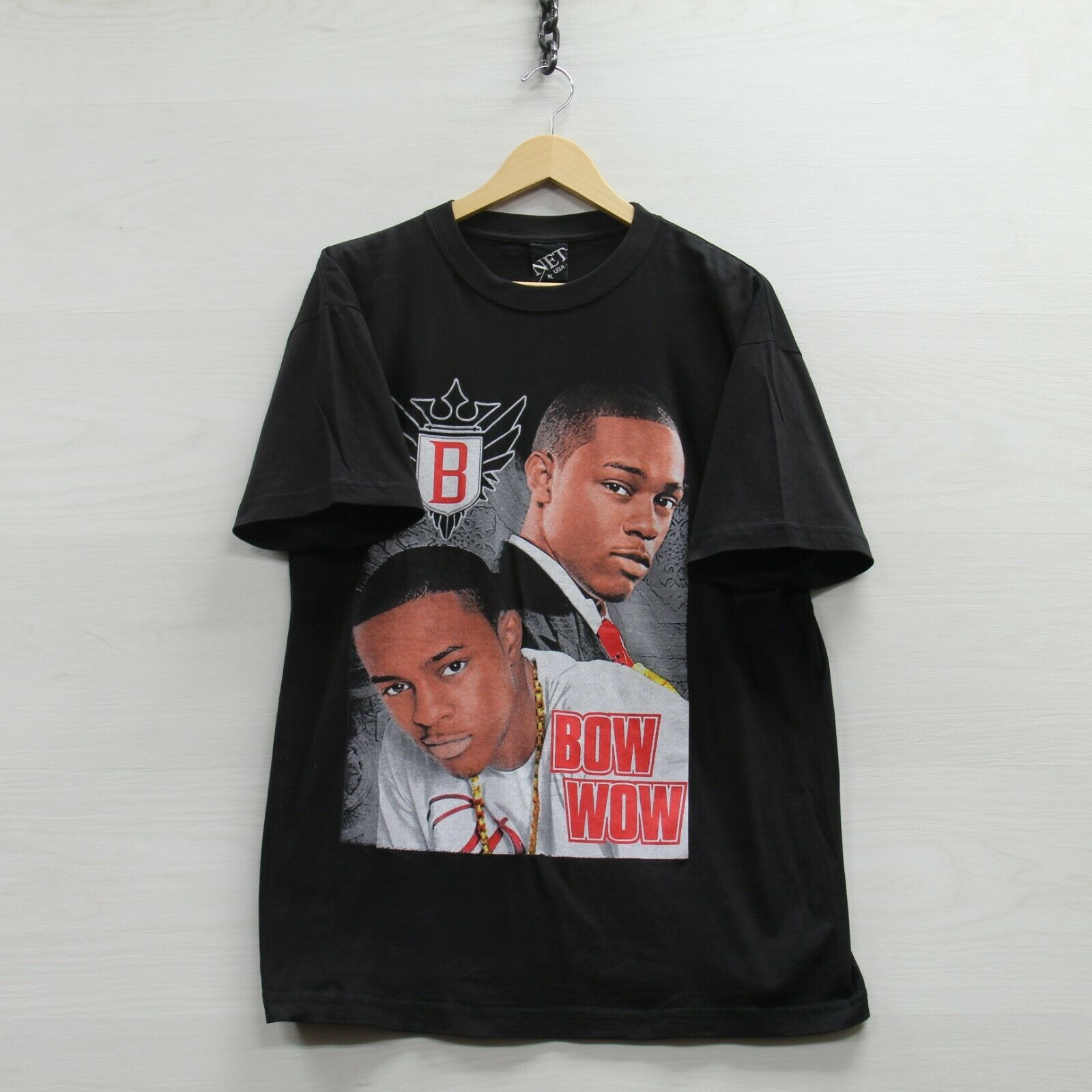 Vintage Shad Moss Bow Wow T-Shirt Size XL Black Rap Tee