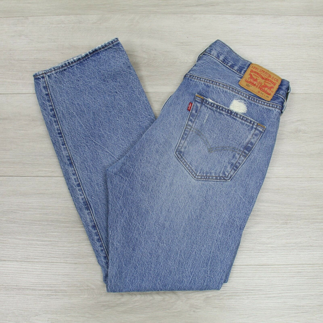 Levi Strauss & Co 501 Denim Jeans Size 34 X 30 Stone Wash Button Fly D –  Throwback Vault