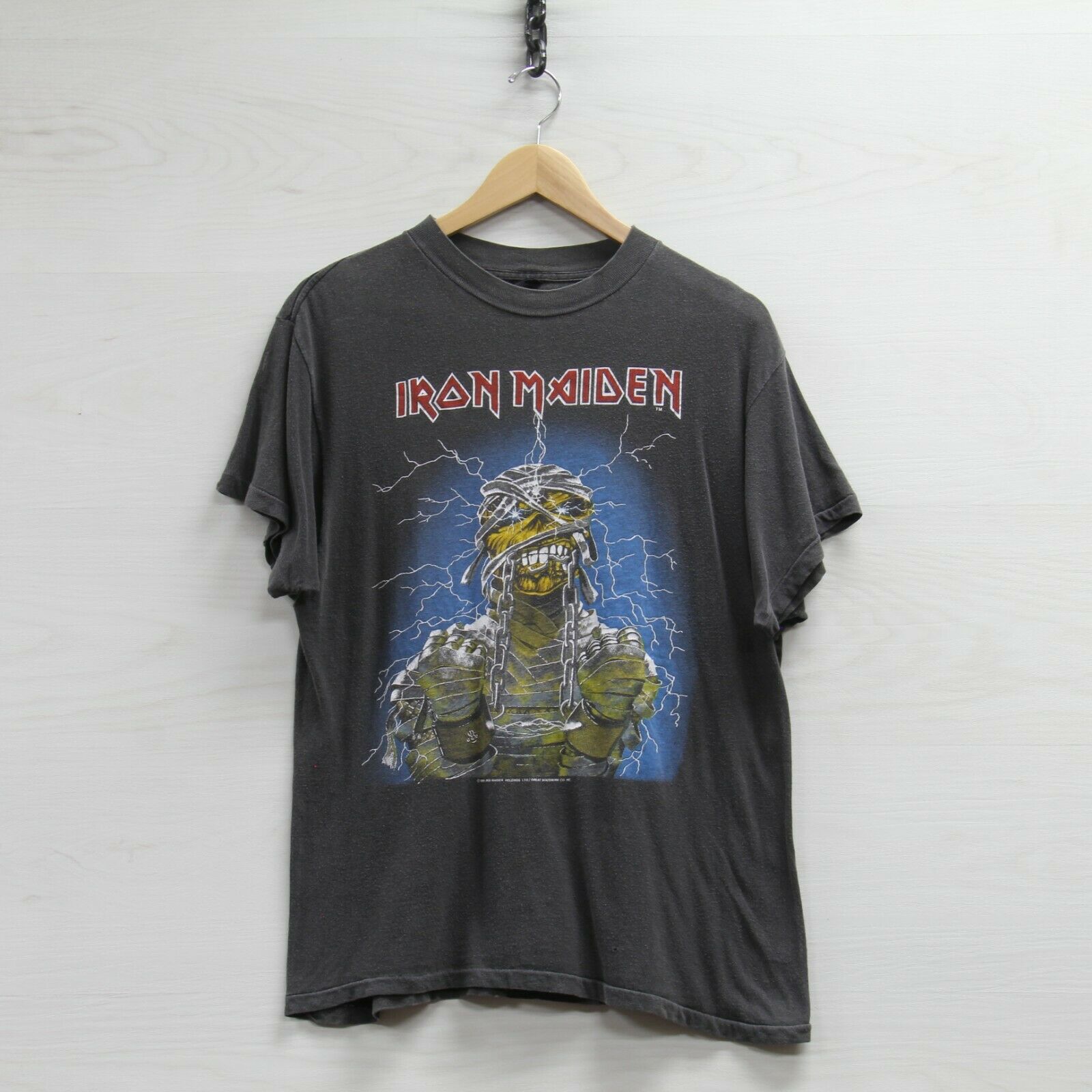 Vintage Iron Maiden World Slavery Tour T-Shirt Medium 1984 1985 80s Band Tee