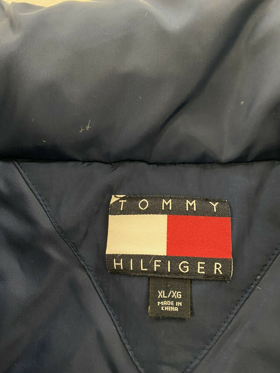 Vintage Tommy Hilfiger Jacket Size XL Navy Blue 90s Down Insula Throwback