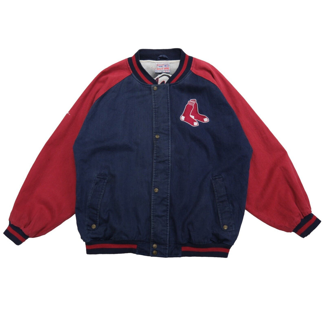 Vintage Boston Red Sox Apex One Cotton Varsity Bomber Jacket Size XL M –  Throwback Vault