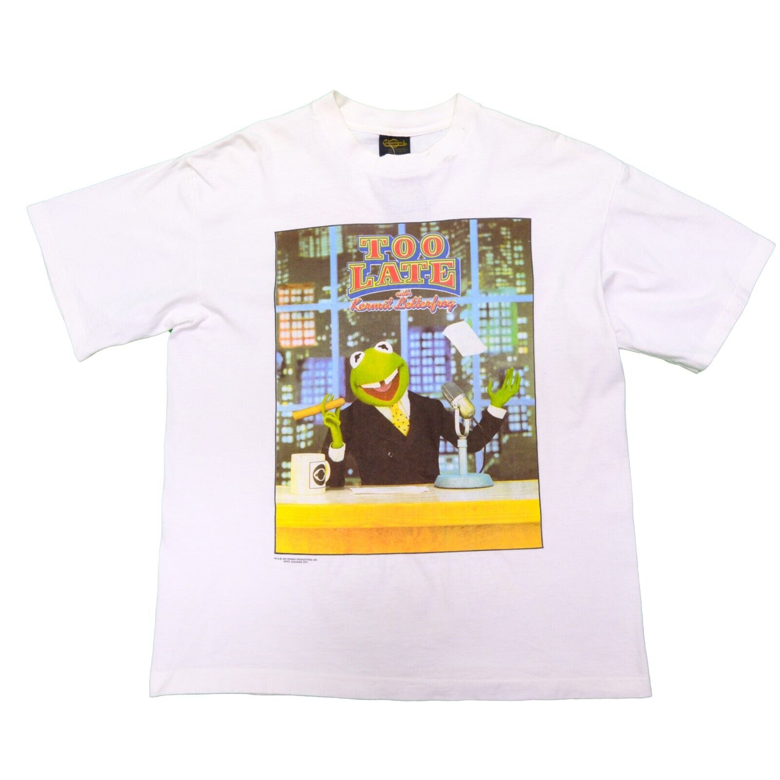 Vintage Kermit Late Night Show Changes T-Shirt Size XL 90s Muppets