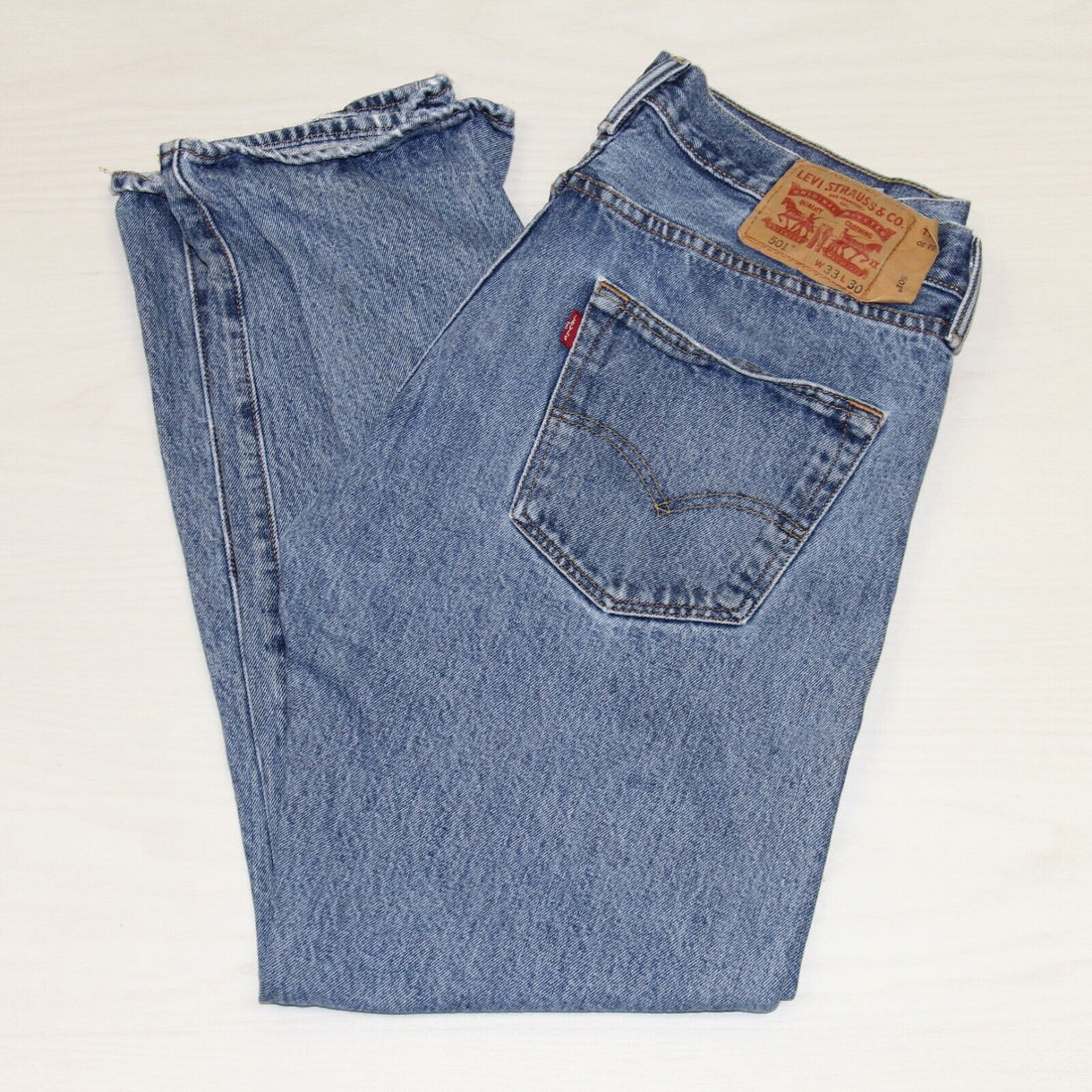 Levi Strauss & Co 501 Denim Jeans Size 33 X 30 Blue Button Fly – Throwback  Vault
