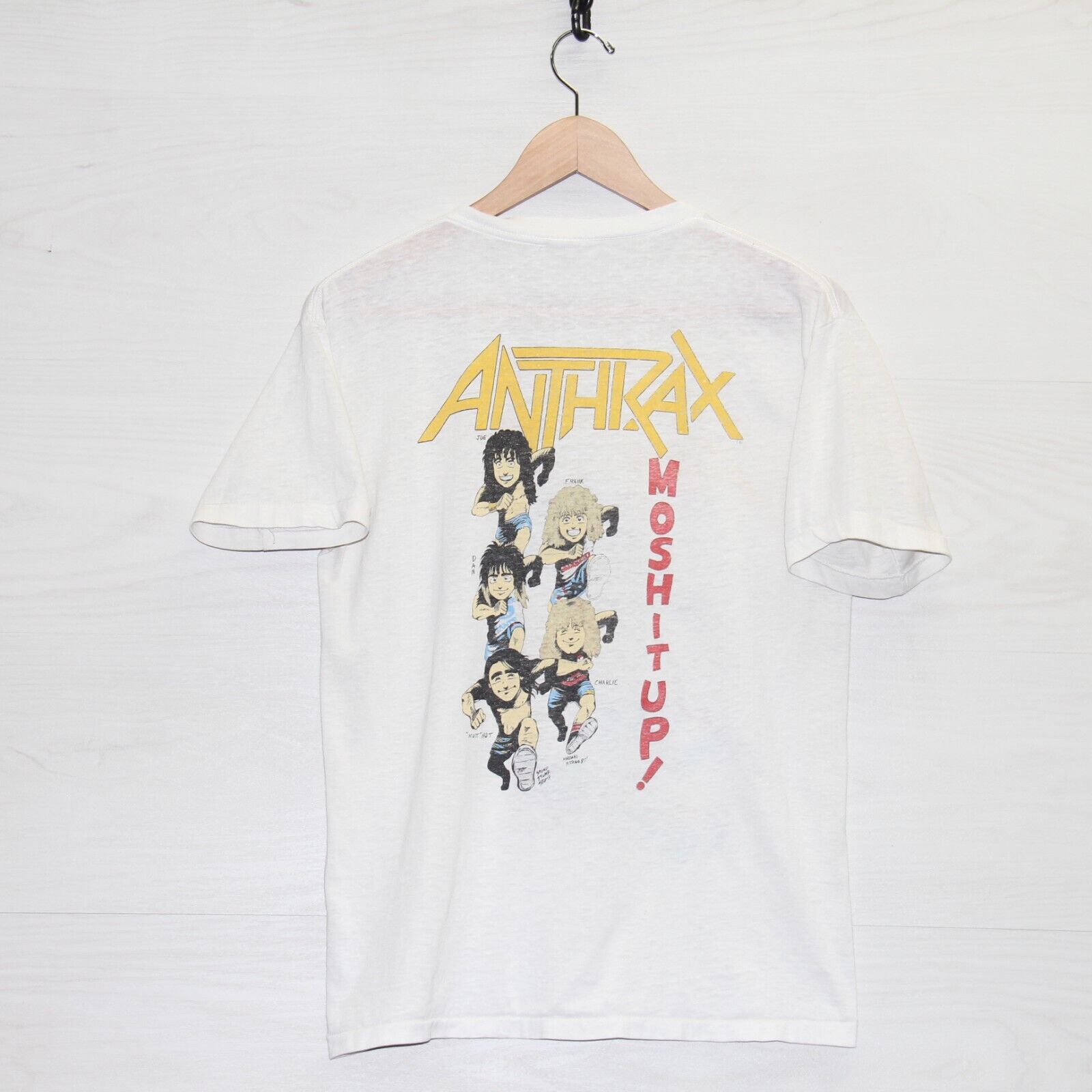 Vintage Anthrax Mosh It Up T-Shirt Size Small 1987 80s Heavy Metal