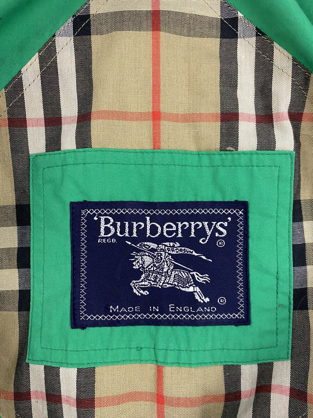 Vintage Burberry Harrington Jacket Size Large Green Made England Plaid –  Throwback Vault