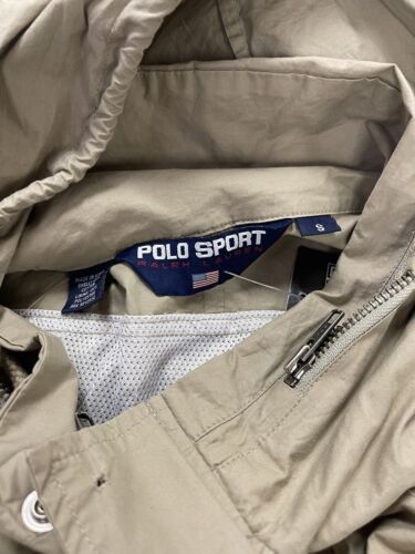 Vintage Polo Sport Ralph Lauren Windbreaker Jacket Size Small Beige 90 –  Throwback Vault