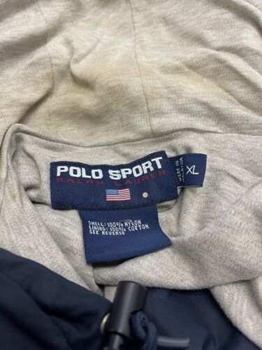 Vintage Polo Sport Ralph Lauren Windbreaker Jacket Size XL Blue