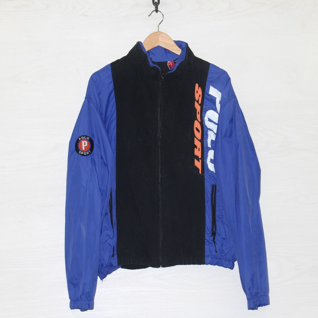 Vintage Polo Sport Ralph Lauren Windbreaker Light Jacket Size Large Bl –  Throwback Vault