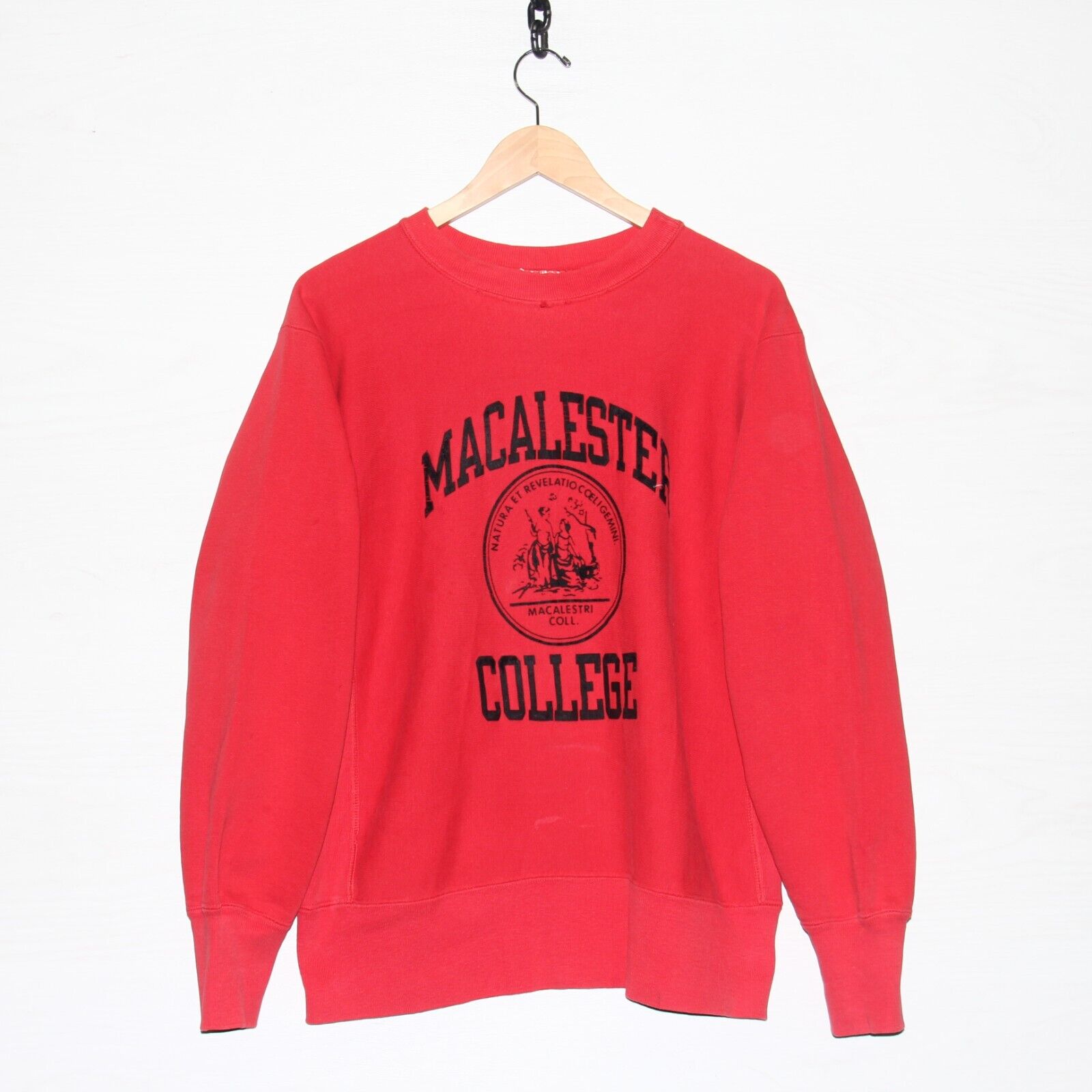 Vintage Macalester College Crest Champion Reverse Weave Sweatshirt Sz Large  80s