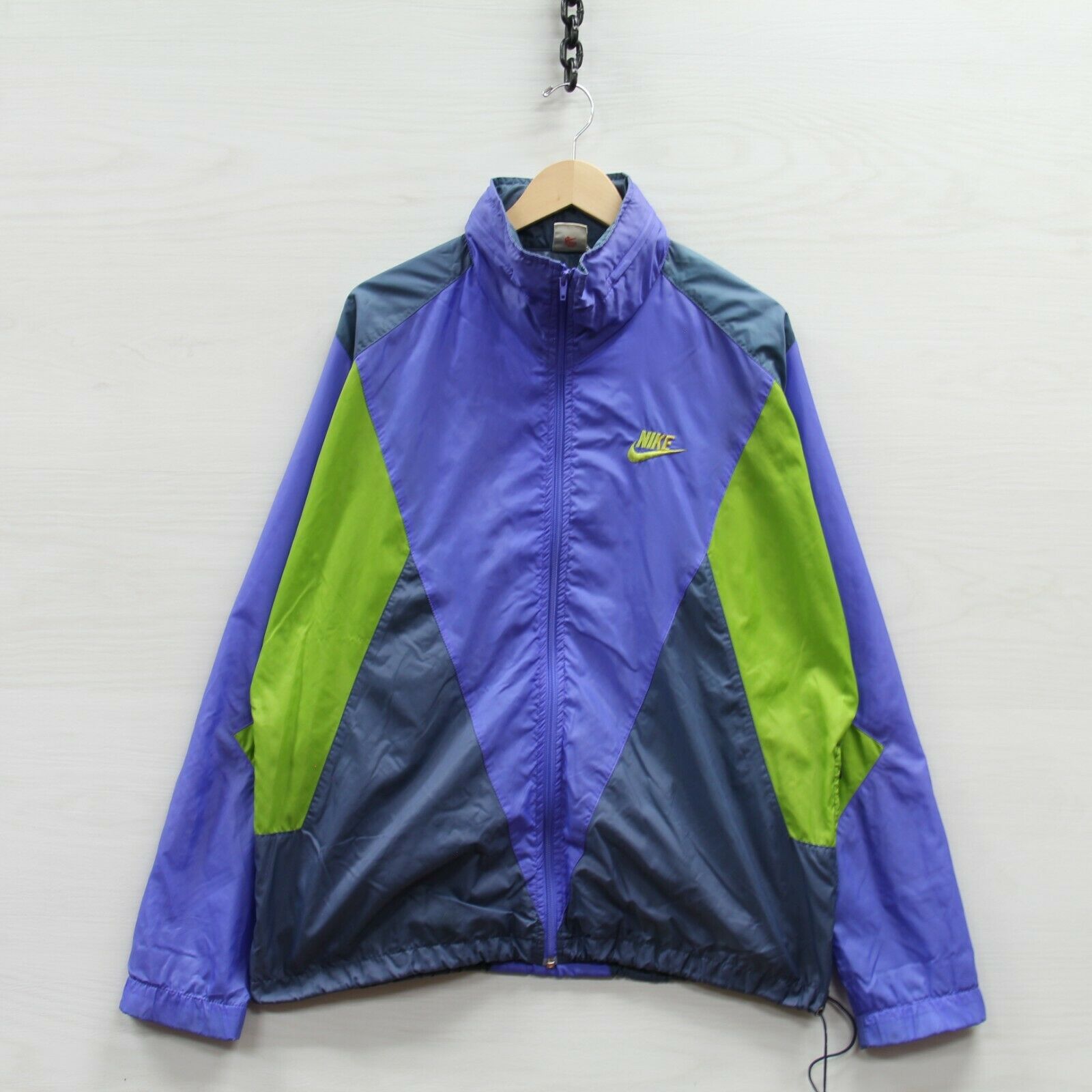 nike windbreaker purple and blue