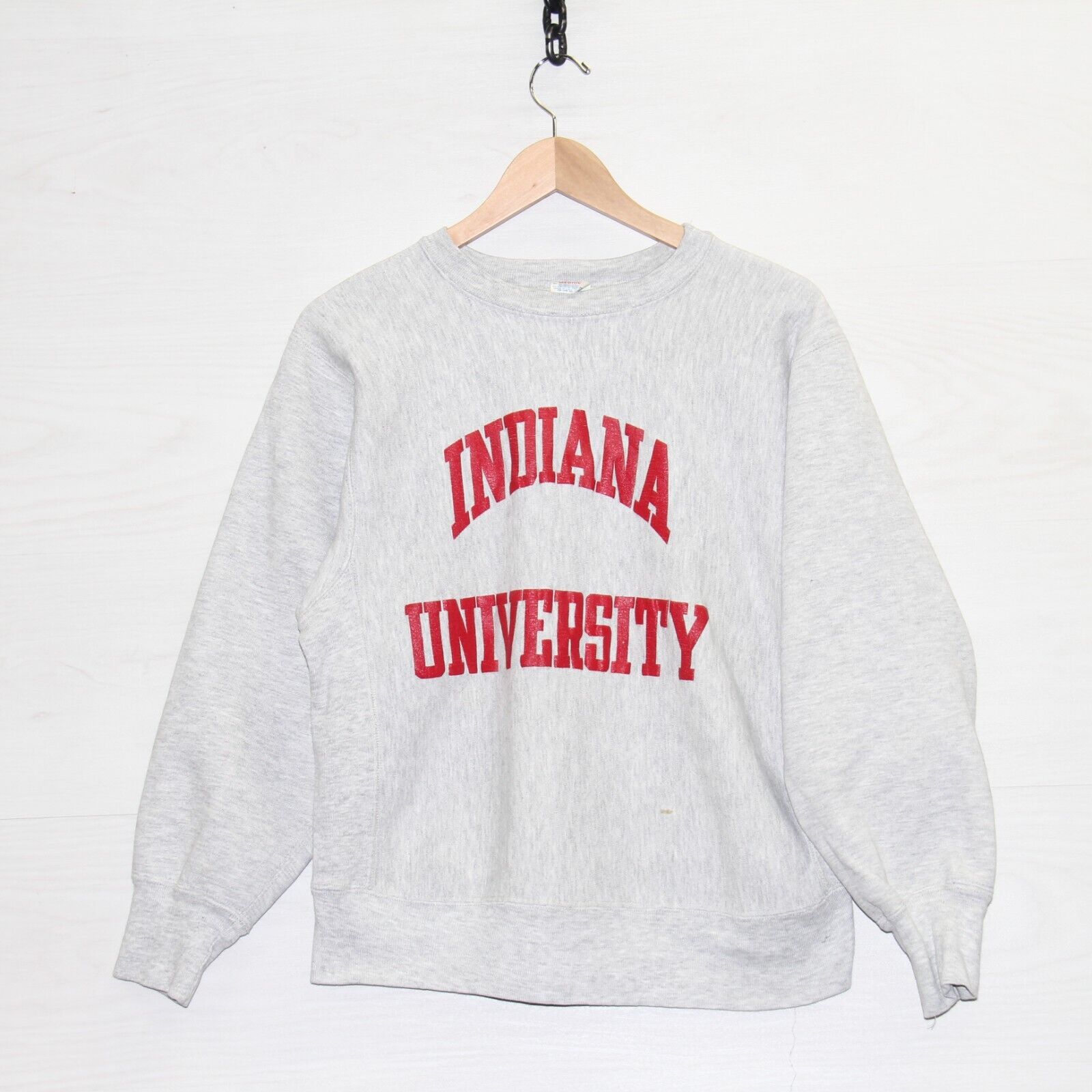 Vintage Indiana University Champion Reverse Weave Sweatshirt Medium 80s NCAA