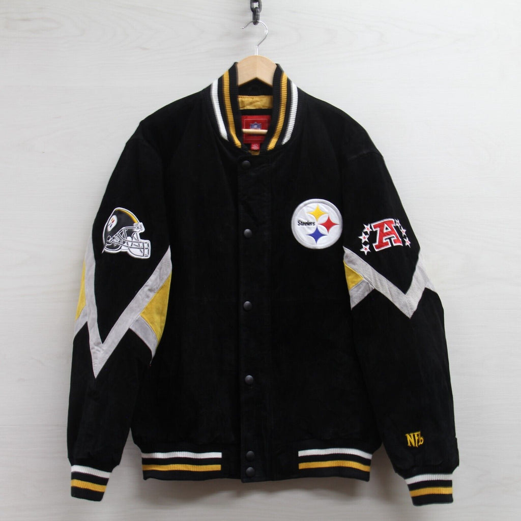 Officially Licensed NFL Men's Faux Leather Varsity Jacket – goSASS