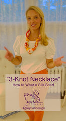 3-knot necklace silk scarf - how to wear a silk scarf - Grey Hall Design