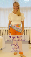 Hip Belt silk scarf - how to wear a silk scarf - Grey Hall Design
