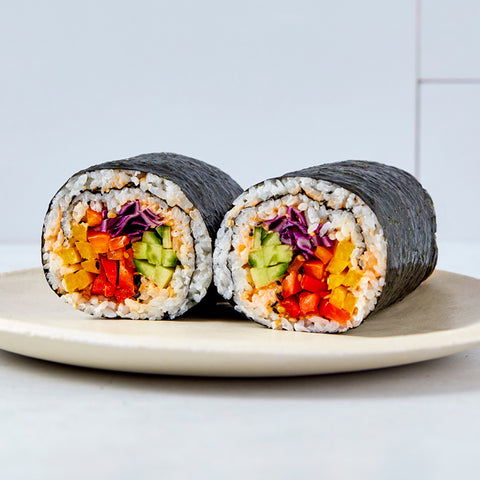 Sushi burrito for plant based diets