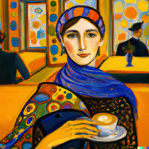 Pashtush Scarf - Painting in Paris