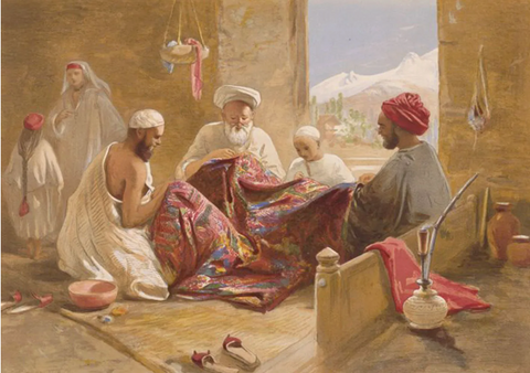Weaving Dreams: This chromolithograph drawn by Scottish artist, war artist and war correspondent William Simpson who visited Kashmir somewhere between 1859-60.