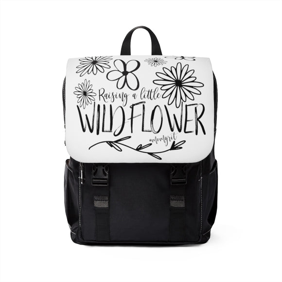 Raising a Little Wildflower Casual Shoulder Backpack