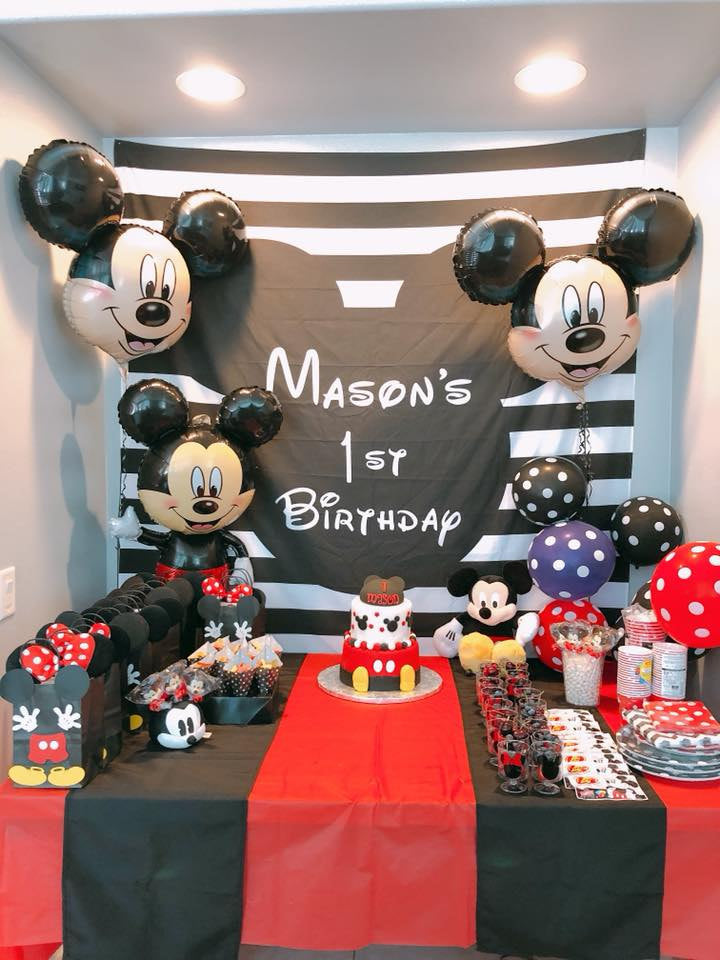 Mickey Mouse Birthday Table Banner