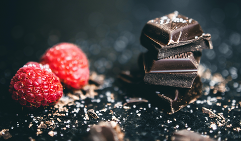 Chocolate and raspberries