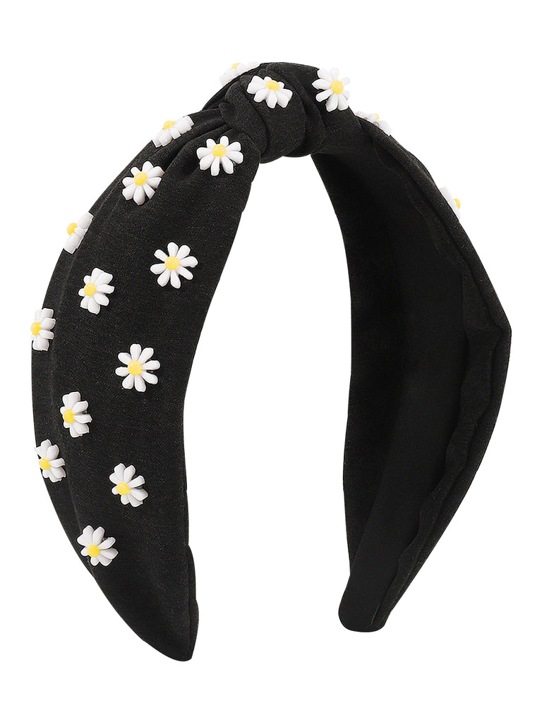 Retro Daisy Knotted Bowknot Headband