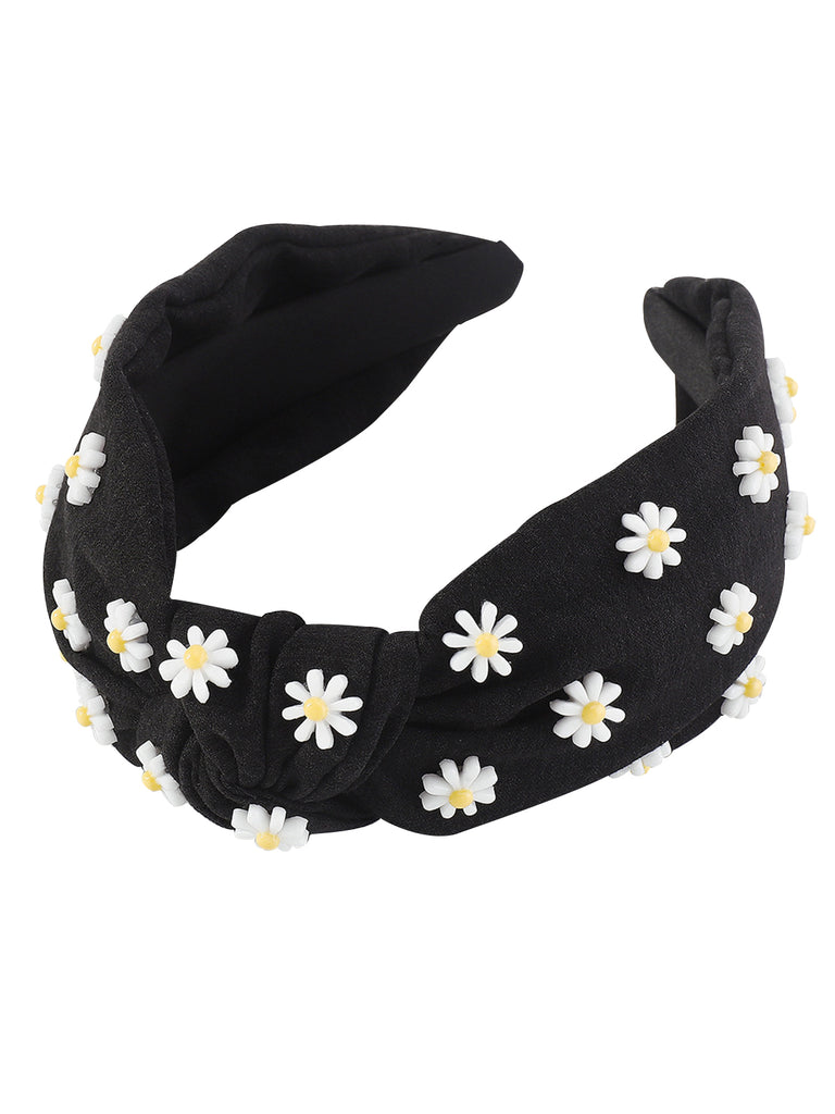 Retro Daisy Knotted Bowknot Headband