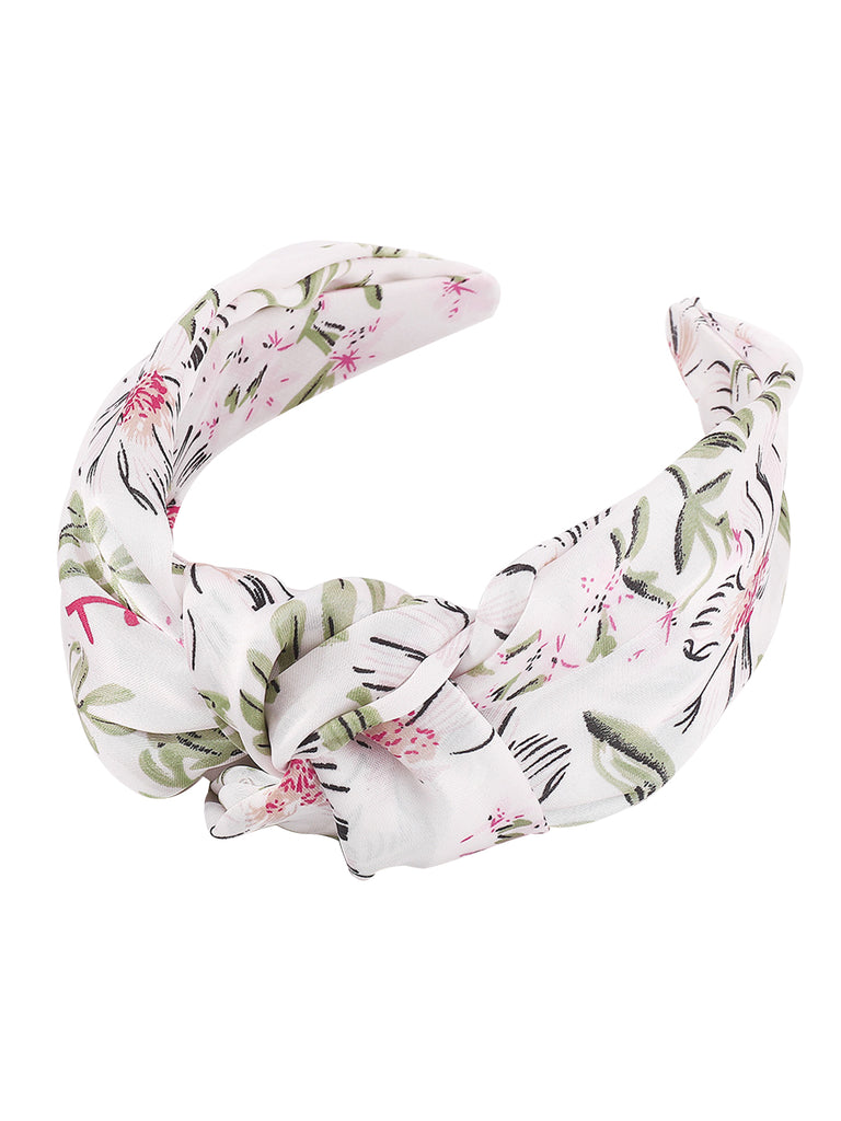 Retro Floral Knotted Bowknot Headband