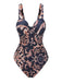 Navy Blue 1950s Strap One-piece Swimsuit