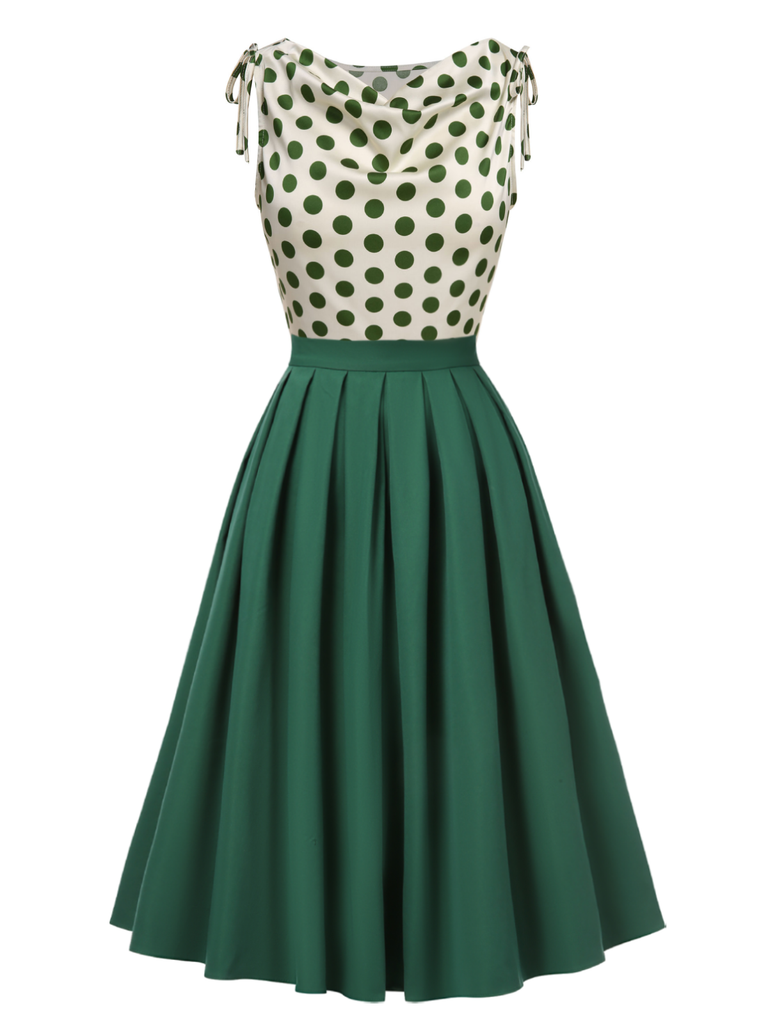 [Pre-sale] Green 1950s Solid Pleated Skirts