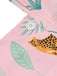 [Pre-Sale] Pink 1960s Leopard Pattern Spaghetti Strap Skirts