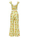 [Pre-Sale] 2PCS 1950s Sunflower Crop Top & Pants