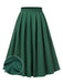 [Pre-sale] Green 1950s Solid Pleated Skirts