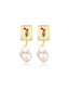 Shaped Pearl Rose Earring